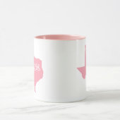 Rosa Staat von Texas Form Tasse (Zentrum)