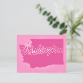 Rosa Staat Washington Postcard Postkarte (Stehend Vorderseite)