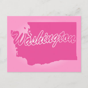 Rosa Staat Washington Postcard Postkarte