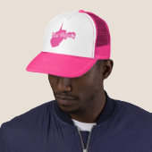 Rosa Staat West Virginia Truckerkappe (Beispiel)