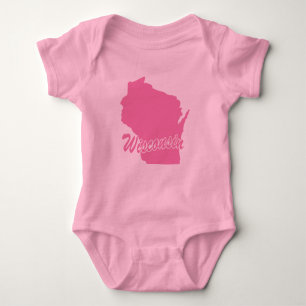 Rosa Staat Wisconsin Baby Strampler