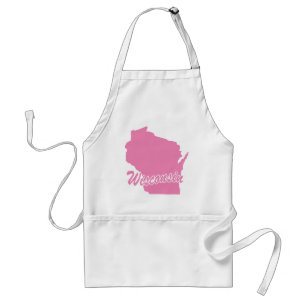 Rosa Staat Wisconsin Erwachsene Schürze