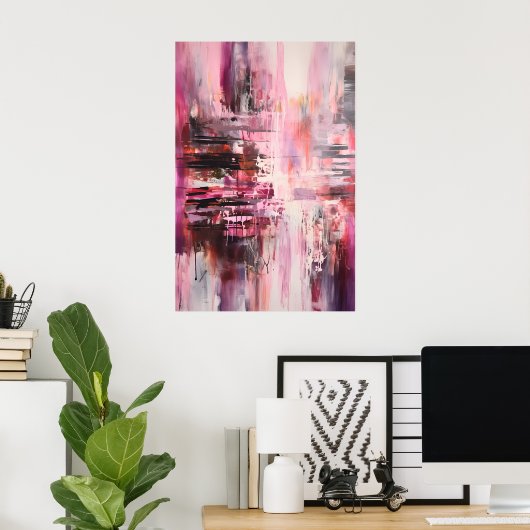 rosa Stadt Poster (Heimbüro)