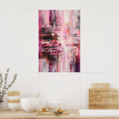 rosa Stadt Poster (Küche)