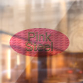 Rosa Stahl ovales Gaumenspiel Fensteraufkleber (Blatt 2)