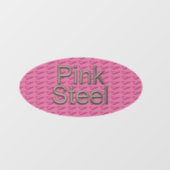 Rosa Stahl ovales Gaumenspiel Fensteraufkleber (Blatt)