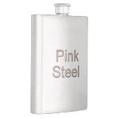 rosa Stahlflasche Flachmann (Rechts)