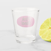 Rosa Stahlschussglas Schnapsglas (Rückseite)