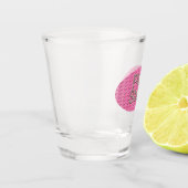 Rosa Stahlschussglas Schnapsglas (Links)