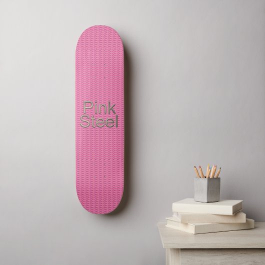Rosa Stahlskateboard Skateboard (Wandkunst)