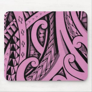 Rosa Stammes- Tätowierungsentwurf in der Maori- Mousepad