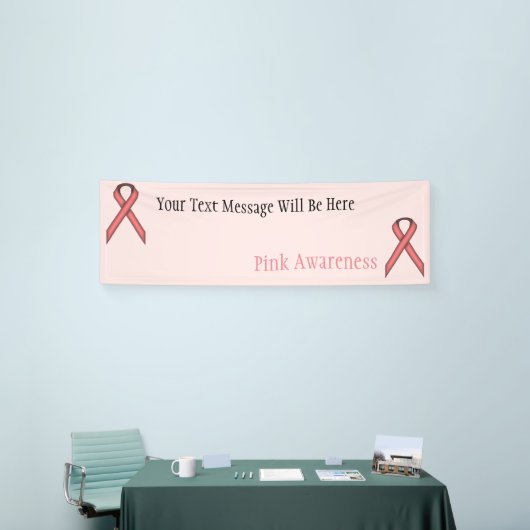 Rosa Standard Ribbon Banner (Messeveranstaltung)
