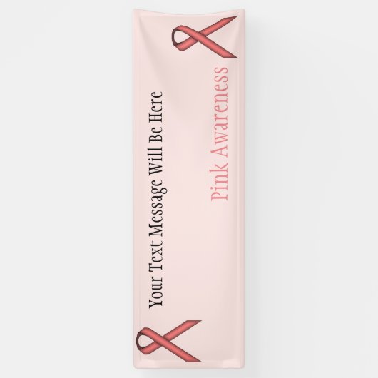 Rosa Standard Ribbon Banner (Vertikal)