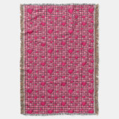 Rosa Stapel mit Herzen Decke (Vorderseite Vertikal)