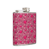 Rosa Stapel mit Herzen Flachmann (Rechts)