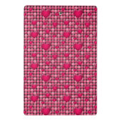 Rosa Stapel mit Herzen Mini Klemmbrett (Rückseite)