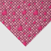 Rosa Stapel mit Herzen Seidenpapier (Ausschnitt)