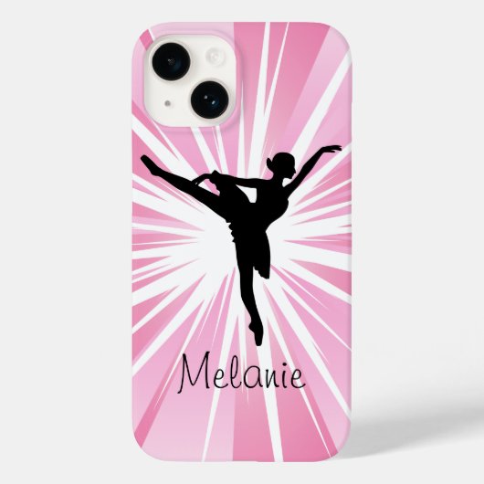 Rosa Star Ballerina iPhone 4/4-vibe Case-Mate iPhone Hülle (Rückseite)