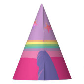 Rosa Star Eyes Rainbow Party Hat Partyhütchen (Rückseite)