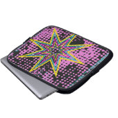 Rosa Star Laptopschutzhülle (Vorne Knopf)