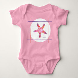 Rosa Starfish Ein Baby-Bodysuit Baby Strampler