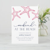 Rosa Starfish | Wochenende bei der Einladung zum S (Stehend Vorderseite)