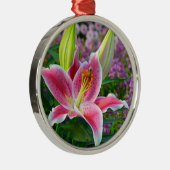 Rosa Stargazer Lilie Weihnachtsschmuck (Rechts)