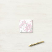 Rosa Stargazer-Lilien-Blumenmuster-Haftnotizen Post-it Klebezettel (Auf Schreibtisch)