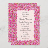Rosa Stargazer-Lilien-Garten-Brautparty laden ein Einladung (Vorne/Hinten)
