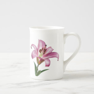 Rosa Stargazer-Lilien-Tasse Porzellantasse