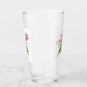 Rosa Stargazer Lily Botanische Kunst Glas