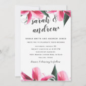 Rosa Stargazer Lily Floral Wedding Einladung (Vorderseite)