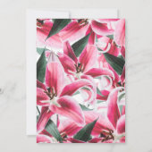Rosa Stargazer Lily Floral Wedding Einladung (Rückseite)
