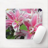 Rosa Stargazerlilien-Blumen mousepad (Mit Mouse)
