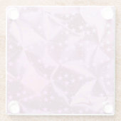 Rosa Stars Imitate aus gebürstetem Metall Glasuntersetzer (Rückseite)