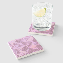 Rosa Stars Imitate aus gebürstetem Metall Steinuntersetzer