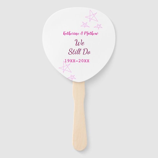 Rosa Stars Jubiläum der Erneuerung Moderne Fächer (Vorderseite)