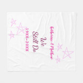 Rosa Stars Jubiläum der Erneuerung Moderne Fleecedecke (Vorderseite (Horizontal))