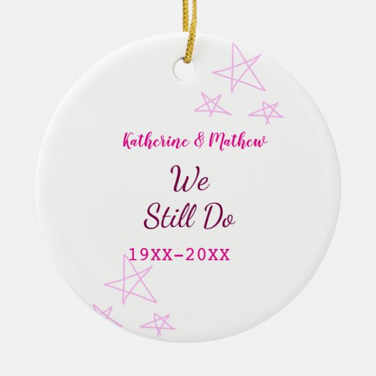 Rosa Stars Jubiläum der Erneuerung Moderne Keramik Ornament (Vorne)