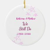 Rosa Stars Jubiläum der Erneuerung Moderne Keramik Ornament (Hinten)