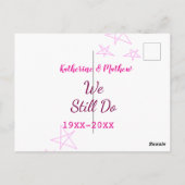 Rosa Stars Jubiläum der Erneuerung Moderne Postkarte (Rückseite)