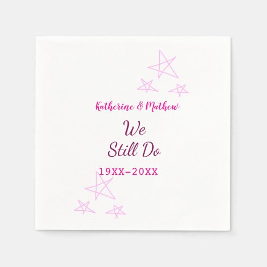 Rosa Stars Jubiläum der Erneuerung Moderne Serviette (Vorderseite)