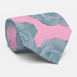 Rosa staubblaues florales Rosen-Vintage-Geschenk i Krawatte