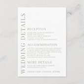 Rosa staubgrüne Wildblume Hochzeitskarten Begleitkarte (Vorderseite)