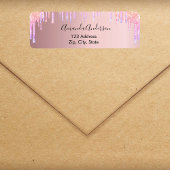 Rosa staubige Rose Tropfen geben Adressetikett zur