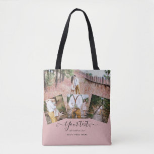 Rosa Staubrosa Hochzeitsfoto-Geschenk für Frischve Tasche