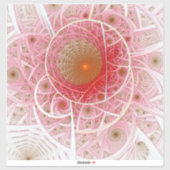 Rosa Steampunk-Abstrakt Aufkleber (Blatt)