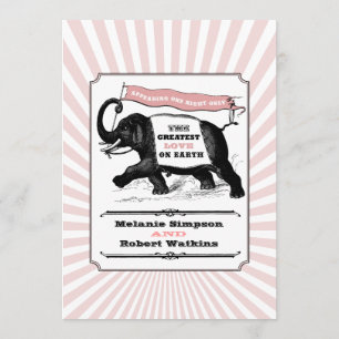 Rosa Steampunk Circus Einladung - Basispapier