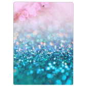 Rosa Steigungs-blauer aquamariner Schein-Trendy Klemmbrett (Rückseite)