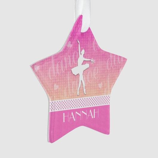 Rosa Steigungs-leidenschaftlicher Tänzer mit Ornament (Vorderseite)